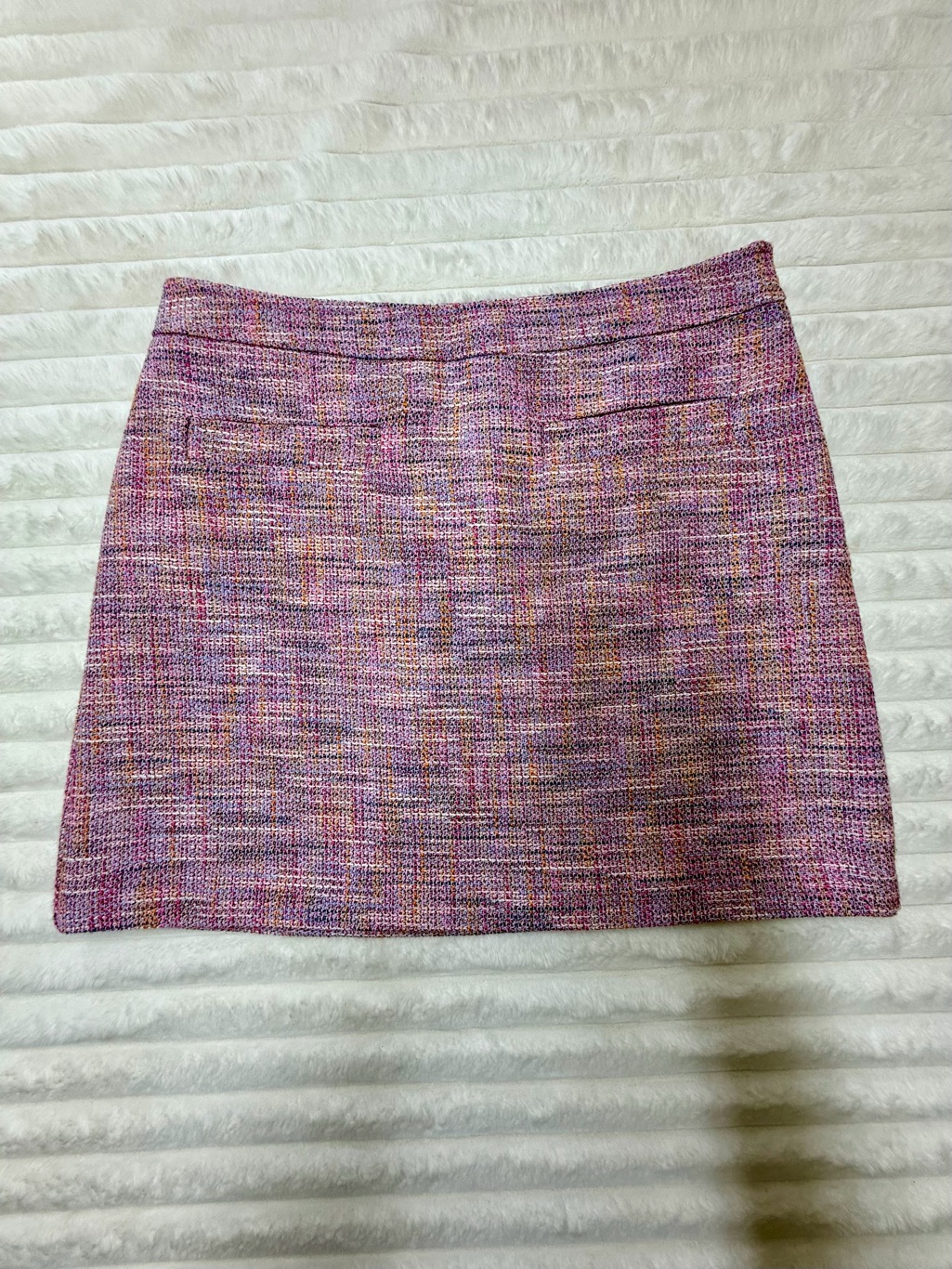 Loft Pink Multi-Color Tweed Mini Skirt